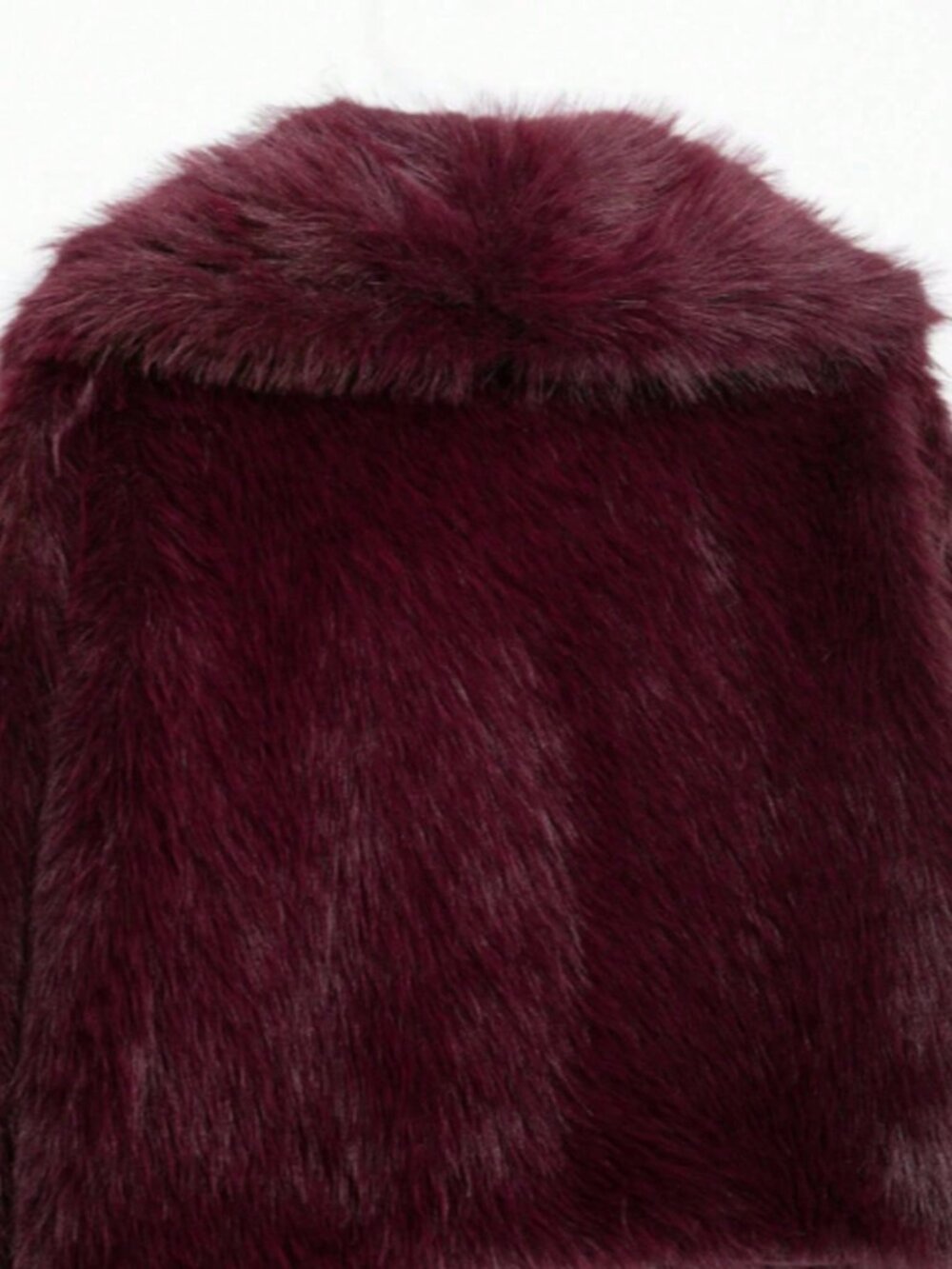 Burgundy Casual Women's Faux Fur Collar Short teddy coat Jacket - Picture 2 of 11
